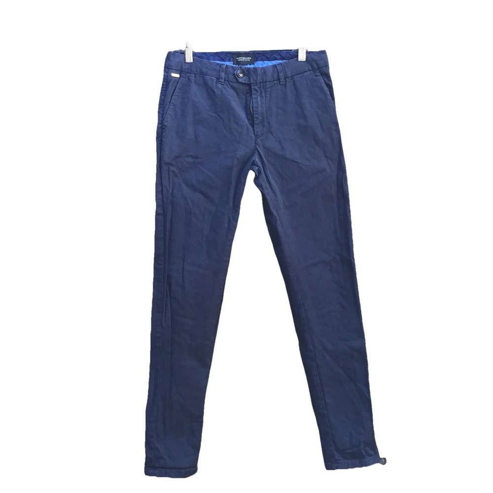 Scotch & Soda Mott Men's Chino Pants Navy Blue W29 L32 (30x30.5) Slim Fit